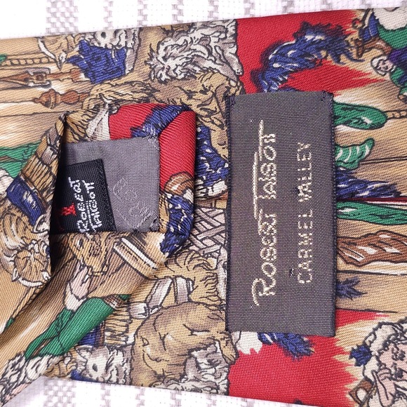 Robert Talbott Tie Christmas Holiday Party Santa Dogs Cats Silk Italy Novelty - Picture 5 of 7